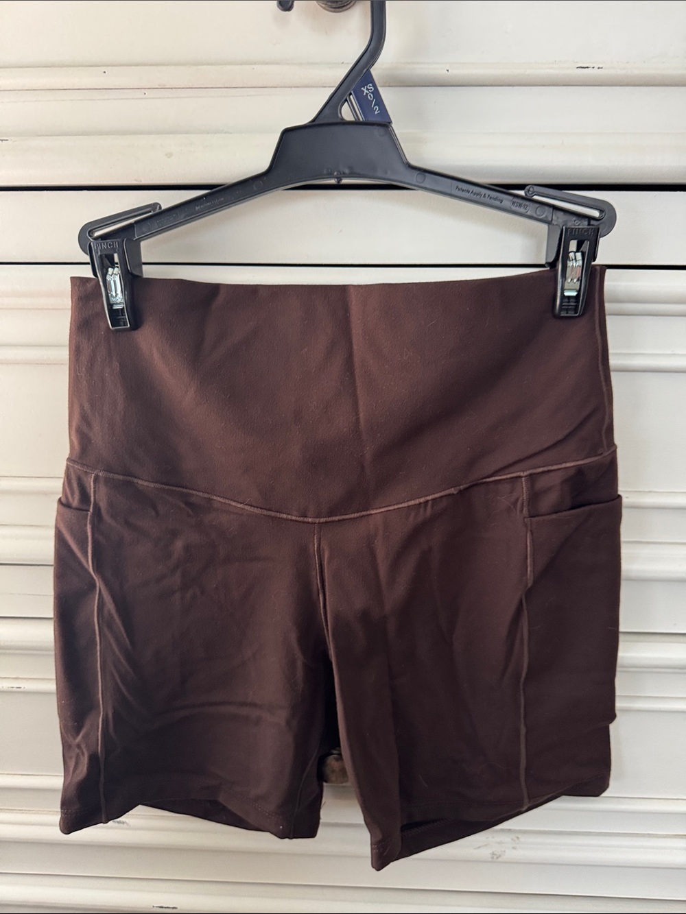 Danskin Brown High-Rise Bike Shorts with Side Pockets